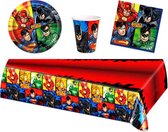 Justice League feestpakket | feestartikelen kinderfeest voor 8 kinderen