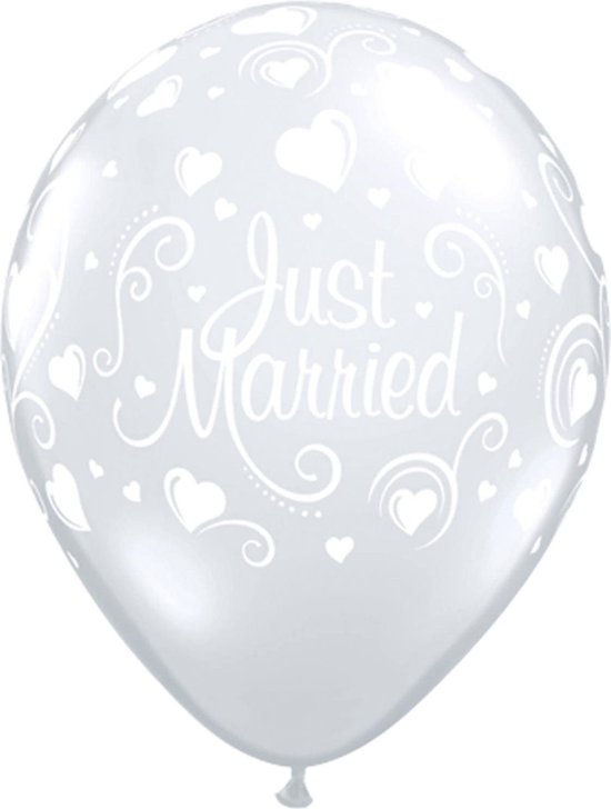 Qualatex - 11In Just Married Diamond Cl /50