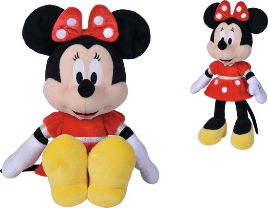 Disney - Minnie Mouse - Red Dress - 35 cm - Pluche - Rood - Alle leeftijden  - Knuffel | bol.com