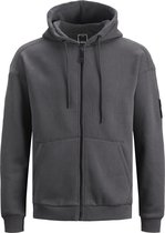 Jack & Jones Sweat Zip Hoodie Asphalt (Maat: 4XL)