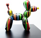 Balloon Dog Zwart PopArt Drip - Decoratie - Ballon Hondje - 24cm