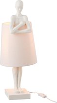 J-Line Lamp Figuur Steunend Poly Wit