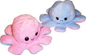 Omkeerbare Knuffel Octopus 'Roze en Lichtblauw' (92225)
