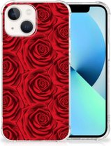 GSM Hoesje Geschikt voor iPhone13 Anti Shock Case met transparante rand Red Roses