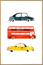 JUNIQE - Poster met kunststof lijst City Travel -30x45 /Kleurrijk
