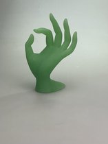 sieradenhouder Hand ( glaseffect groen)