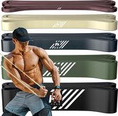 FX FFEXS Pull up band weerstandsbanden fitness set van 5 - Weerstandsband elastiek heavy medium and light - Resistance bands power workout gear gewichtheffen