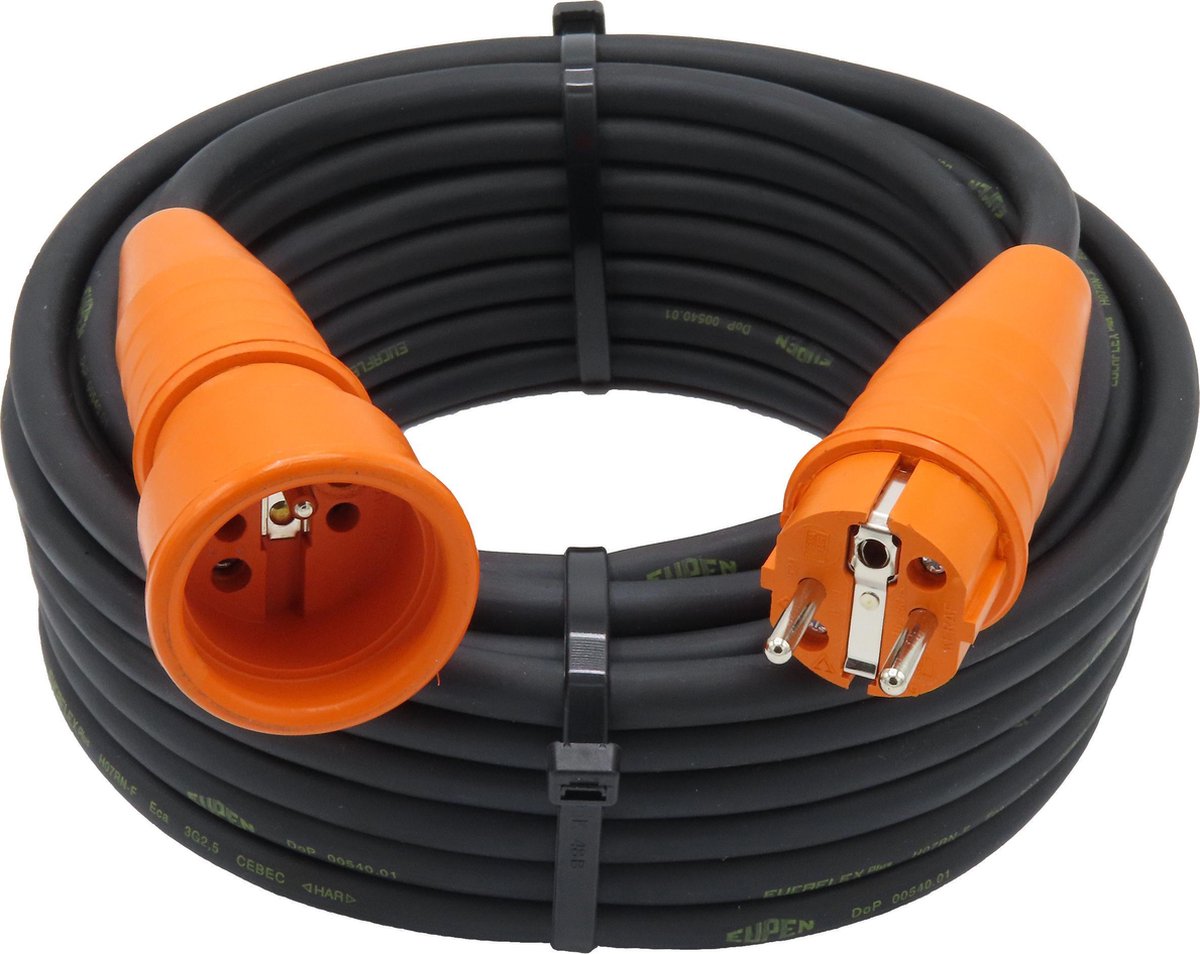 ip44 3x1,5mm² orange rouge noir JO Caoutchouc connecteur avec protection contact