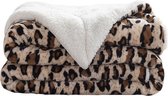 Panterprint Plaid 200x230cm Zacht Fleece