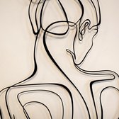 Metalen wanddecoratie Silhouette Women