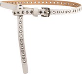 Small eyelet belt white