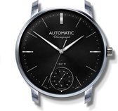 LW Collection Wandklok Horloge Design 50cm Zilver - Horloge klok - Zilveren klok