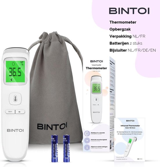Bintoi® XE200 - Thermometer - Temperatuurmeter - Koortsthermometer | bol.com