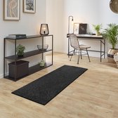 Carpet Studio Ohio Loper Tapijt 67x180cm - Vloerkleed Laagpolig - Tapijt Woonkamer en Tapijt Slaapkamer - Kleed Donkergrijs