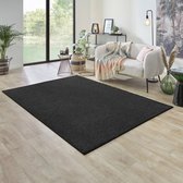 Carpet Studio Ohio Vloerkleed 160x230cm - Laagpolig Tapijt Woonkamer - Tapijt Slaapkamer - Kleed Donkergrijs