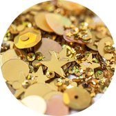 Sizzix Pailletten en kraaltjes - 0,3 en 1 cm - 5 potjes - Gold