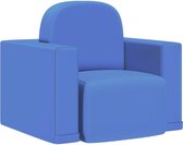 vidaXL Kinderbank 2-in-1 kunstleer blauw