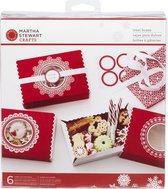 Martha Stewart snowflake red lace match box