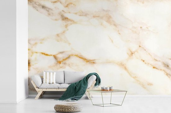 Papier peint - Papier peint Papier peint photo Marbre - Motifs - Wit - Largeur 330 cm x hauteur 220 cm