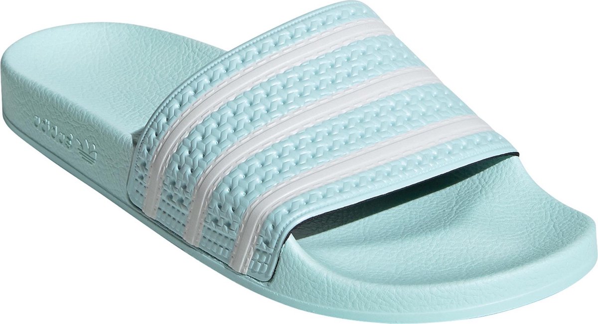 adidas Slippers - Maat 37 - Unisex - lichtblauw - wit | bol.com
