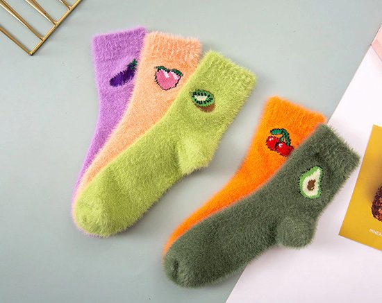 Rekwisieten ik heb het gevonden Bont Fluffy sokken dames - 3 paar - huissokken - zachte sokken - 36-40 - mix /  random - met... | bol.com