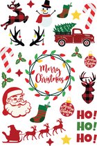 Kerst raamstickervel M herbruikbaar - Decoratie kerst - Raamsticker - Kerst (Christmas) - Kleur - Merry Christmas