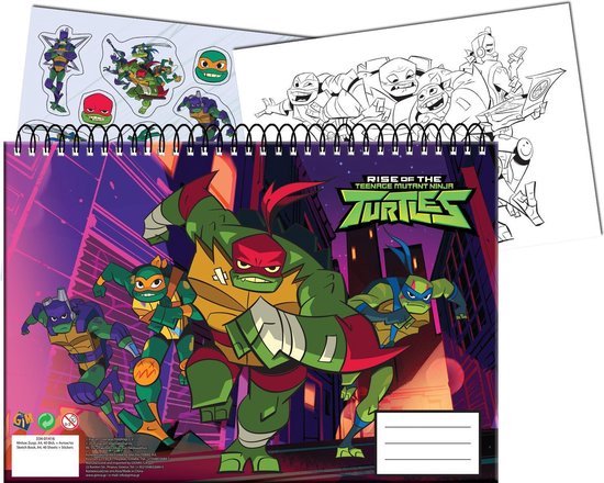 explosie morfine fantoom Ninja Turtles Kleur- En Stickerboek Junior 23 X 33 Cm Papier | bol.com