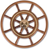 Stazo teakhouten Stuurwiel Type 07 met messing beslag Ø 70cm