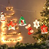 Kerstboomhangers met verlichting - 6 kersthangers met ledverlichting - kerstverlichting - kerstboomverlichting - kerst decoratie