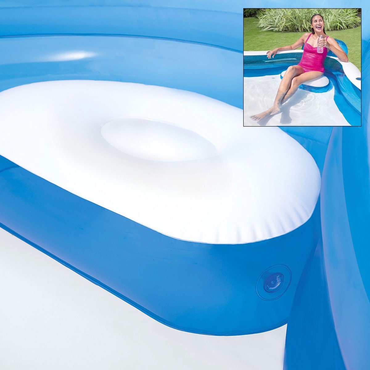 Family Lounge zwembad - 229 x 229 x 66 cm - Opblaasbaar Familie Zwembad met  Ingebouwde... | bol.com
