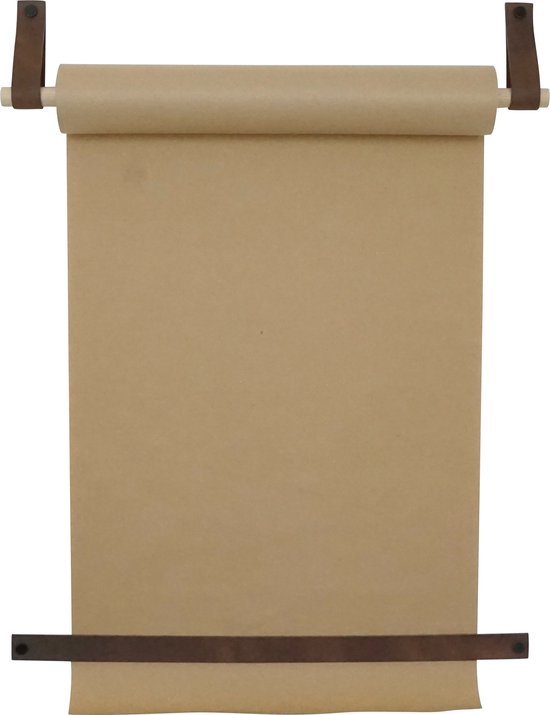 Rouleau de dessin - aux boucles d'apprentissage | BRUN FONCÉ (Rouleau de papier : marron) MAINTENANT AVEC : bande détachable renforcée ! (tableaux muraux - tableaux de texte - planche à dessin)