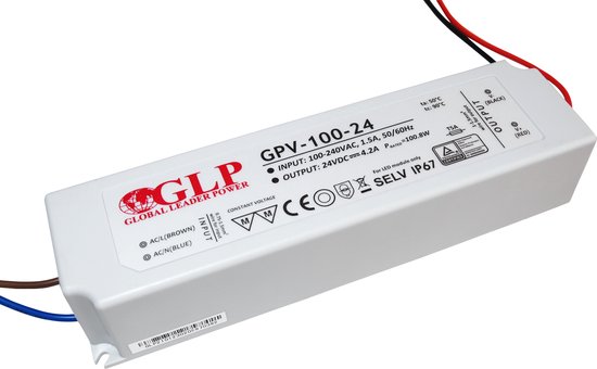 Alimentation pour ruban LED 24 volts 2.5A - 60W IP67 => Livraison