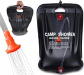 Ariko L Mobiele Solar Camping Douche Zak - Kampeer Buiten Douche / Camp Shower - Festival - Solar - 20 Liter - Zwart