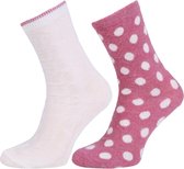 2 paar sokken met angora Maat 37-42
