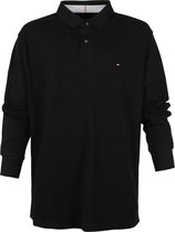 Tommy Hilfiger Big and Tall Long Sleeve Poloshirt Zwart - maat 3XL