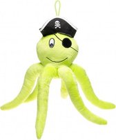 knuffel octopus 28 cm groen