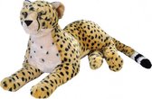 knuffel cheetah junior 76 cm pluche beige/geel