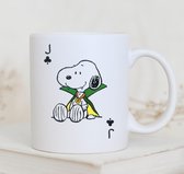 Peanuts Playing Cards- Customized mokken en bekers - mokken met tekst - mokken - bekers - cadeautje - cadeau voor vrouw - cadeau vor man - keramiek servies - cadeautje voor haar - cadeautje v