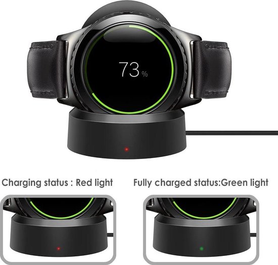 Renaissance Tirannie mist Draadloze oplader voor Samsung Galaxy watch 42MM 46MM SM-R800 R805 R810  R815 - zwart | bol.com