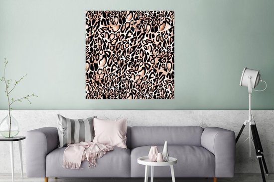 Affiche Imprimé Panthère - Taches - Zwart - 75x75 cm