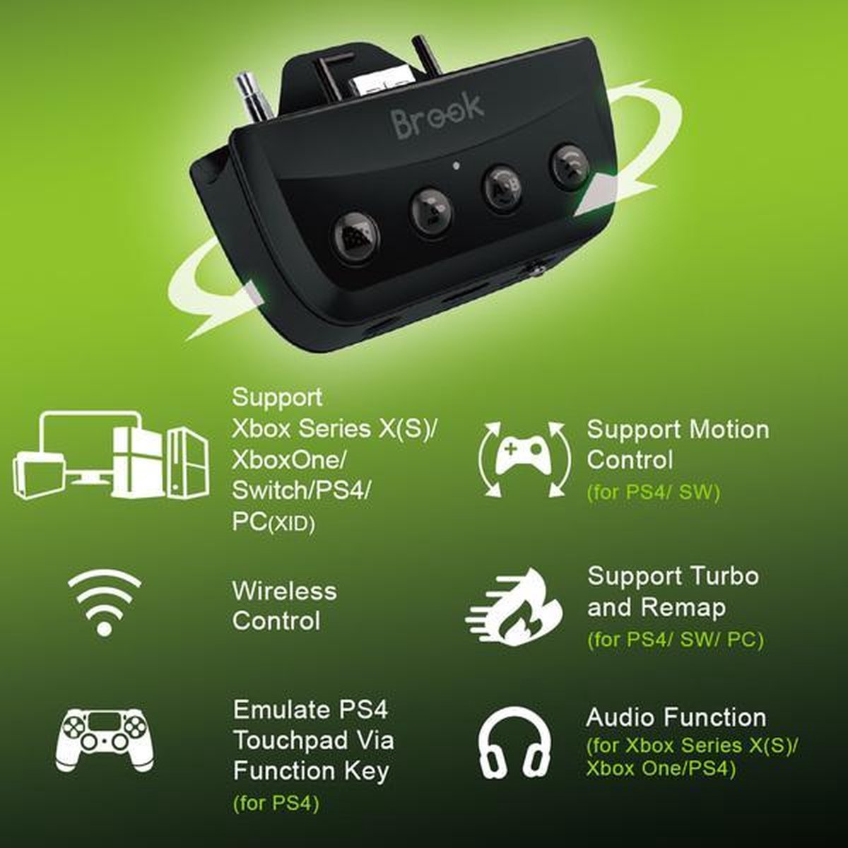 Brook Wingman XE - Adaptateur de manette Xbox pour PS4