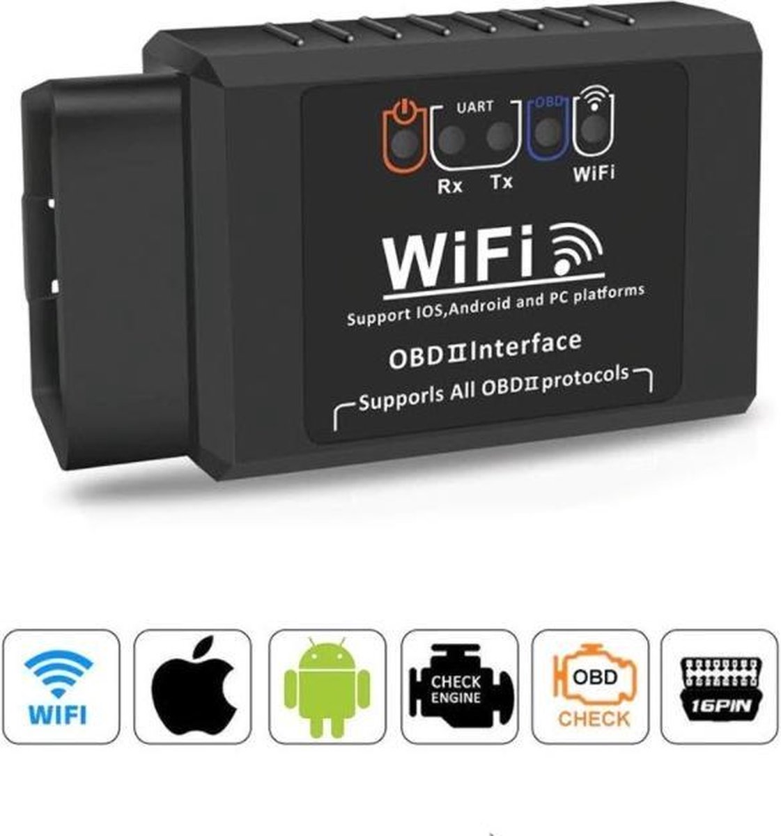 WiFi OBDII ELM327 OBD2 Auto Scanner Android PC Voertuig uitlezen... bol.com