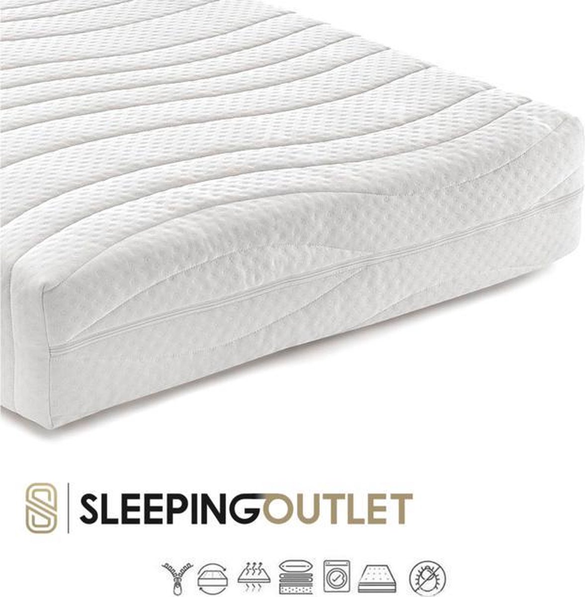 Koudschuim matras Basic - Hybrid 20cm - Medium ligcomfort - 180x200cm - Hotelkwaliteit