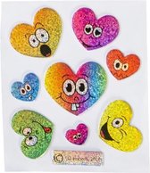 emojistickervel hartjes junior 11,5 x 7 cm