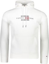 Tommy Hilfiger Sweater Wit Aansluitend - Maat L - Heren - Herfst/Winter Collectie - Katoen;Elastaan