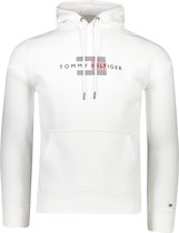 Tommy Hilfiger Sweater Wit Aansluitend - Maat 3XL - Heren - Herfst/Winter Collectie - Katoen;Elastaan