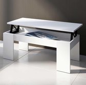 Trasman - Salontafel - Wit - 98x50x42 cm