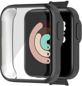 Strap-it TPU case - zwart bescherm hoesje geschikt voor Xiaomi Mi Watch Lite - zwarte beschermhoes voor Mi Watch Lite