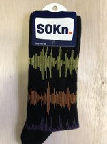 SOKn. trendy sokken GELUIDS GOLVEN maat 40-46  (Ook leuk om kado te geven !)
