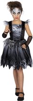 Heks & Spider Lady & Voodoo & Duistere Religie Kostuum | Griezelig Halloween Spinnenweb | Meisje | Maat 140 | Halloween | Verkleedkleding